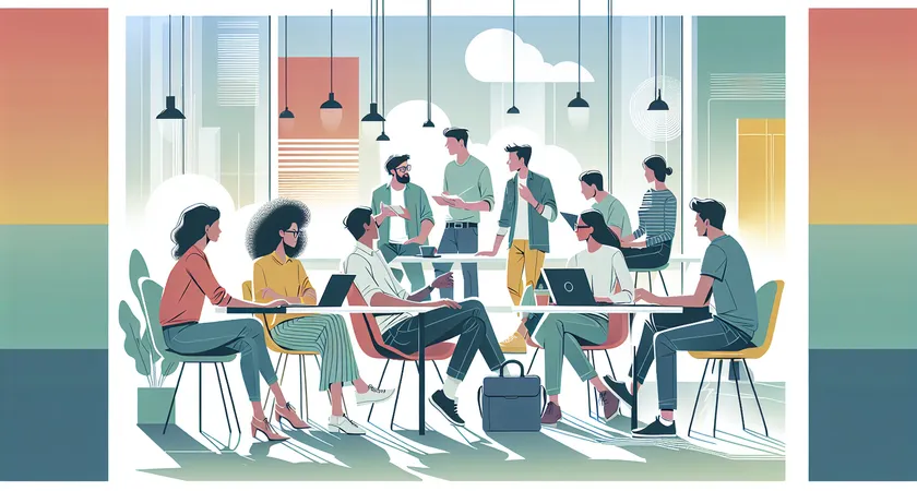 Des personnes en réunion dans un espace de coworking