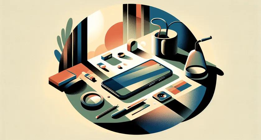 Un smartphone sur une table