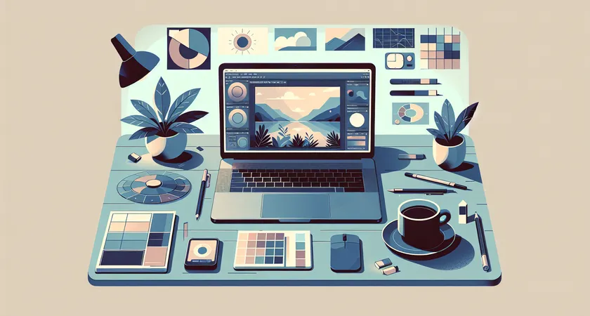 Un ordinateur portable sur un bureau