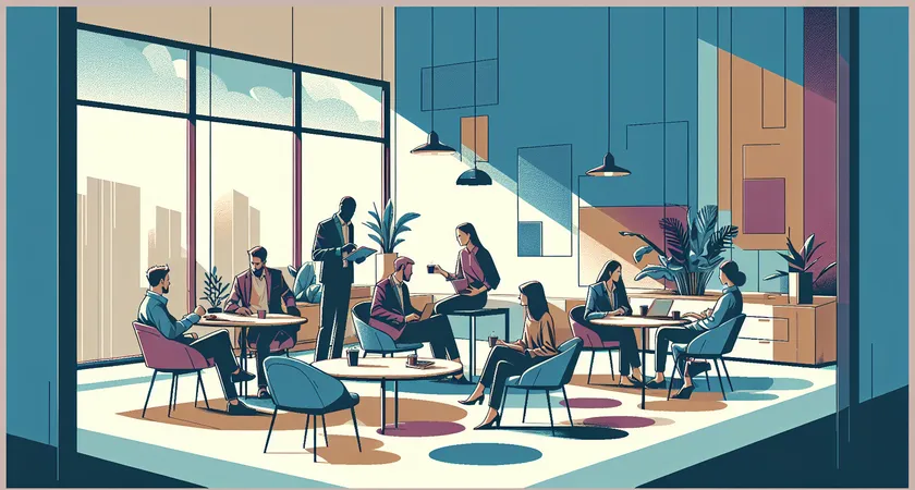 Des personnes en réunion dans un espace de coworking