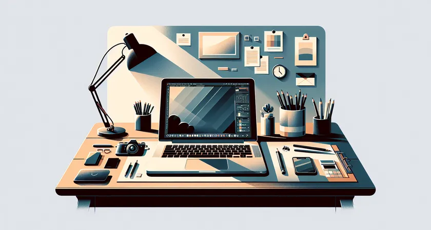 Un ordinateur portable sur un bureau