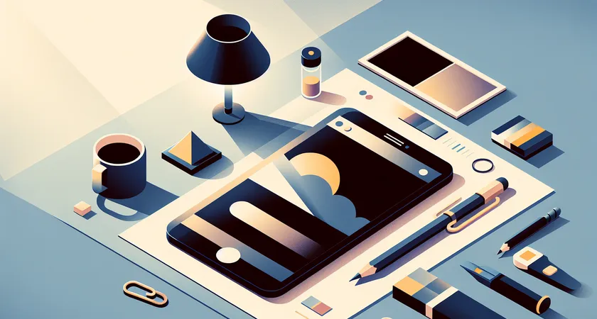 Un smartphone sur une table