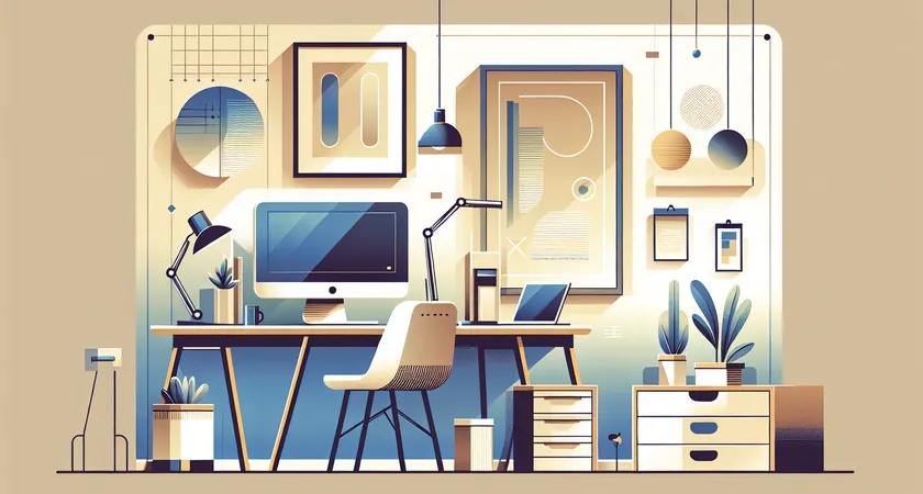 Un bureau moderne avec un ordinateur