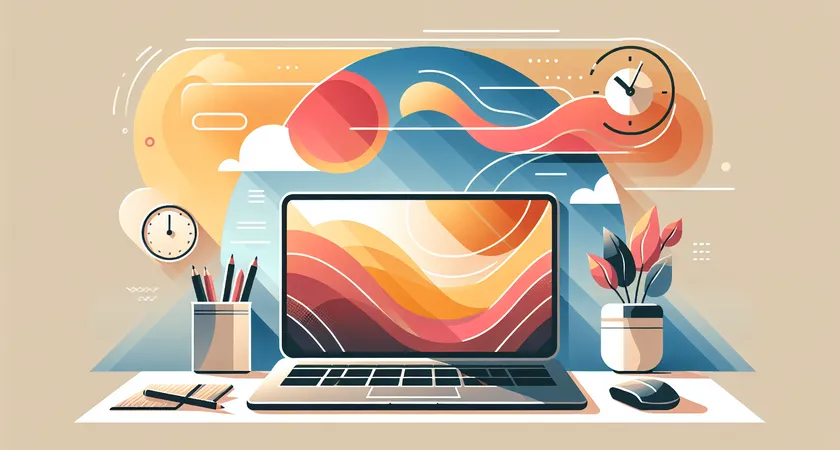 Un ordinateur portable sur un bureau