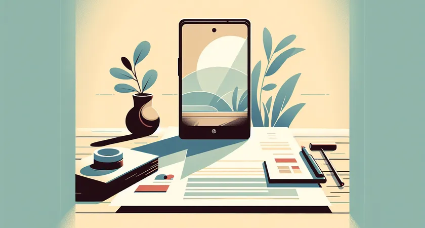 Un smartphone sur une table