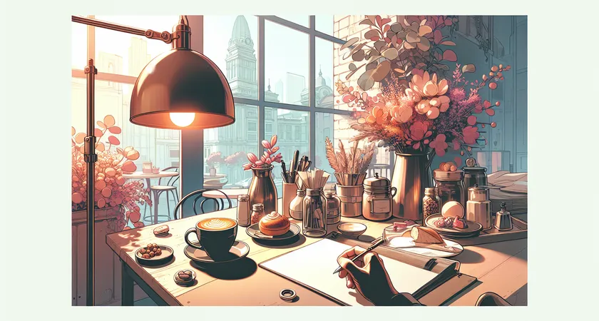 Un café sur un bureau