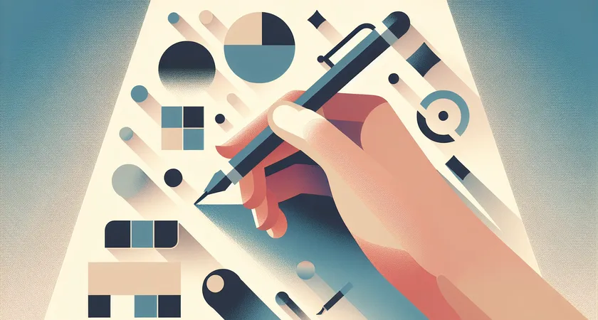 Une main tenant un stylo