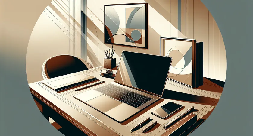 Un ordinateur portable sur un bureau