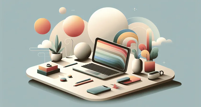 An open laptop on a clean desk