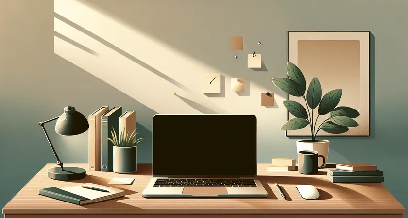 Un ordinateur portable sur un bureau