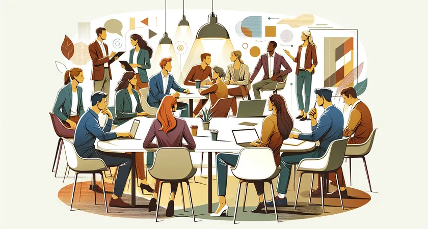 Des personnes en réunion dans un espace de coworking