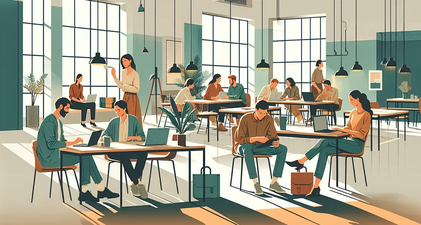 Des personnes en réunion dans un espace de coworking
