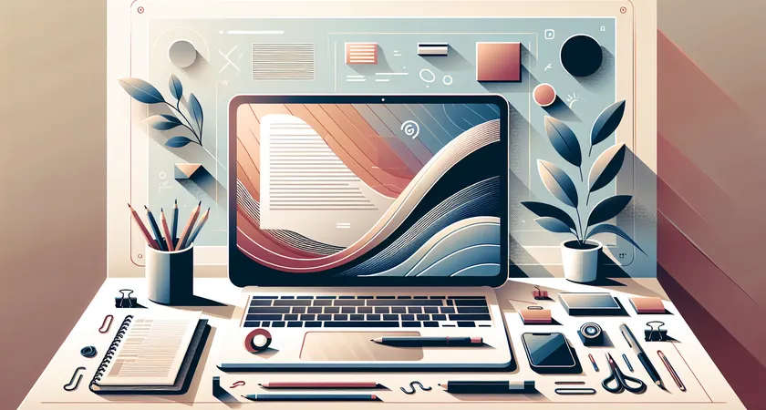 Un ordinateur portable sur un bureau