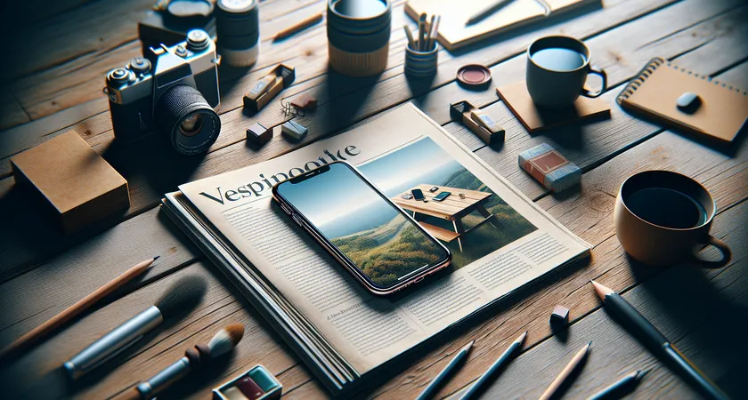 Un smartphone sur une table