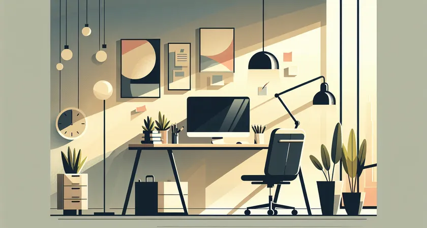 Un bureau moderne avec un ordinateur