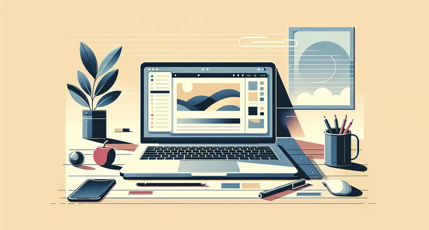 Un ordinateur portable sur un bureau