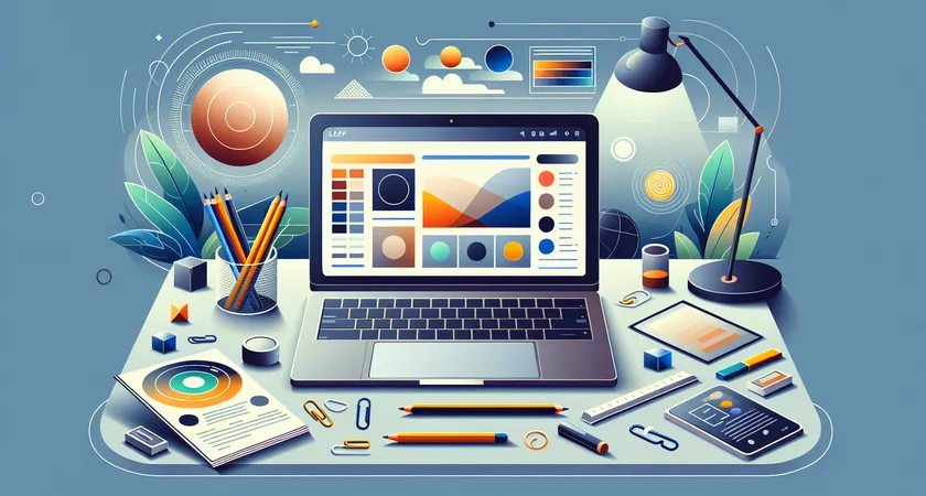 Un ordinateur portable sur un bureau