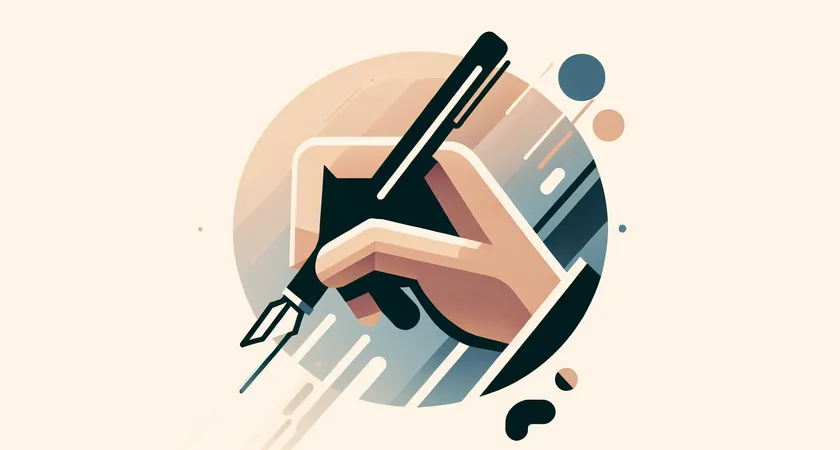 Une main tenant un stylo