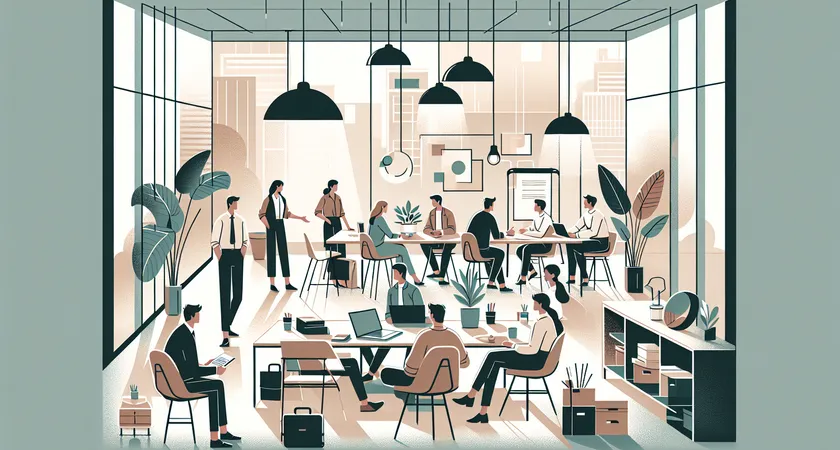 People in a meeting in a coworking space