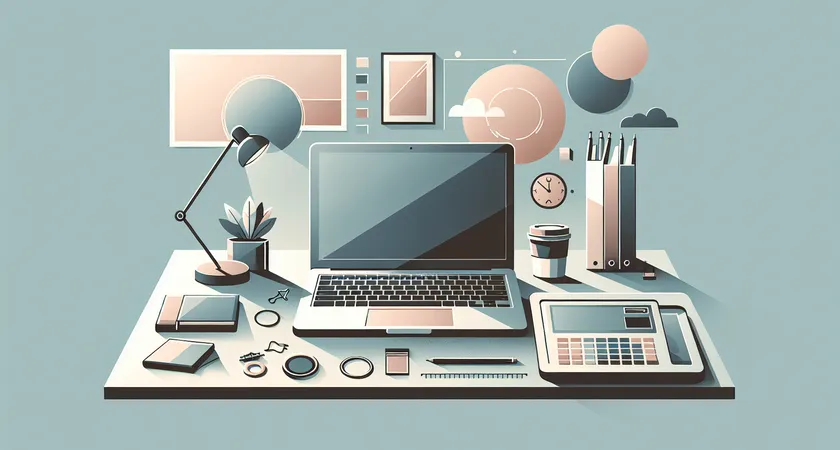 A laptop on a clean workspace