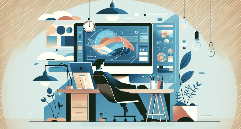 Un bureau moderne avec un ordinateur