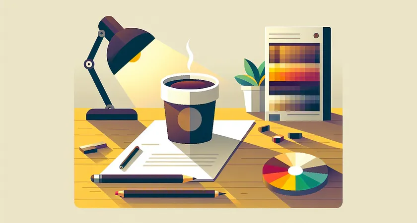 Un café sur un bureau