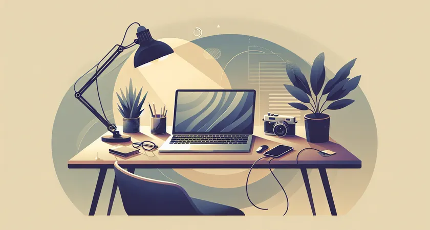 Un ordinateur portable sur un bureau