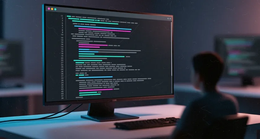 Terminal en mode plein écran affichant les logs d'un processus de build (npm run build), avec des lignes indiquant "Purging unused styles..." et "Minifying CSS...", ambiance de dark theme technologique