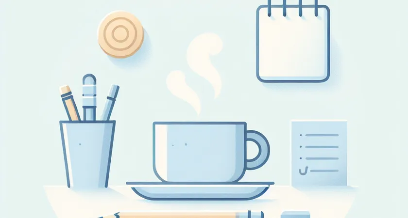 Un café sur un bureau