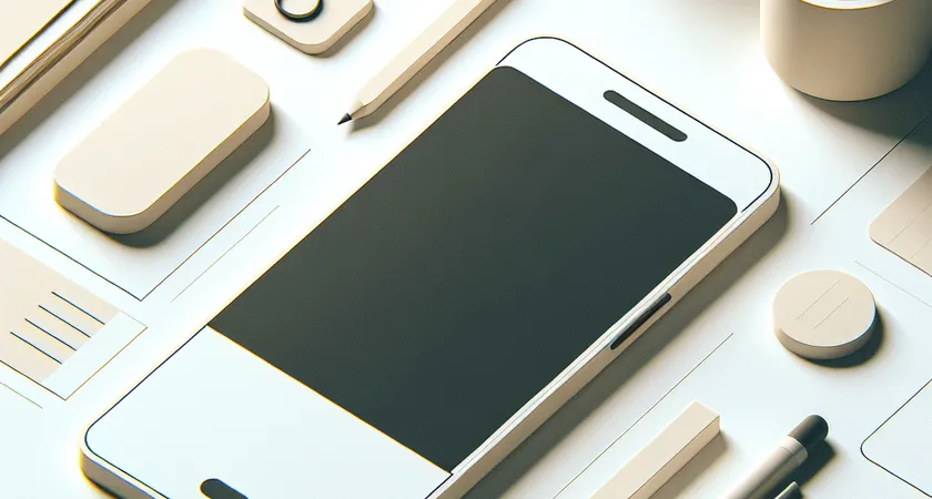 Un smartphone sur une table