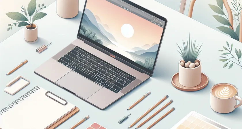 Un ordinateur portable sur un bureau