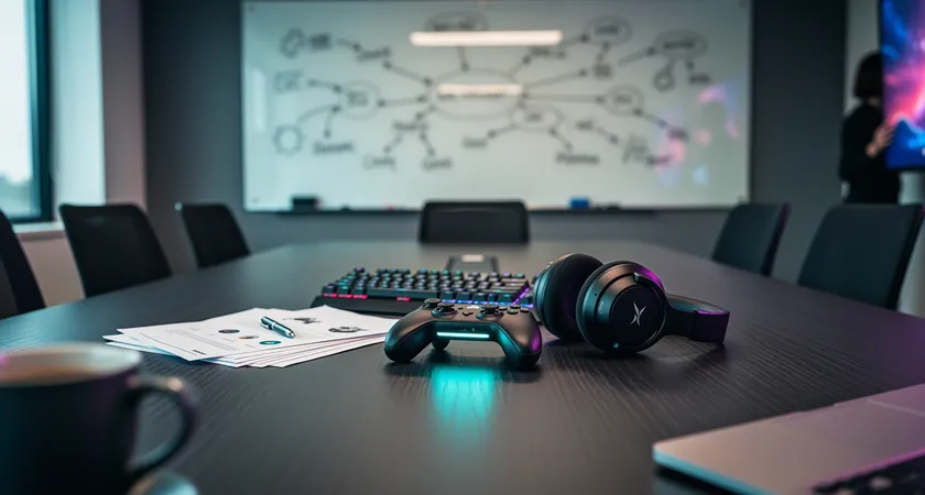 Dos manos estrechándose en un apretón de manos sobre una mesa de reunión moderna. Enfoco suave en las manos y las mangas de las camisas, fondo desenfocado con una pizarra de cristal en la que se intuye un diagrama estratégico. Iluminación neutra y profesional