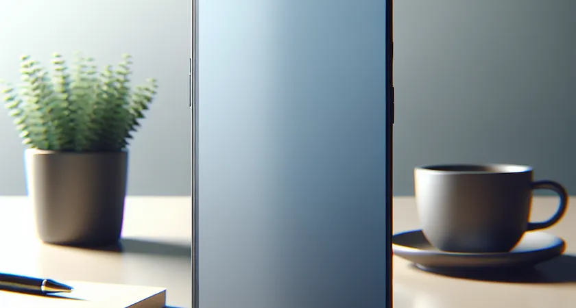 Un smartphone sur une table