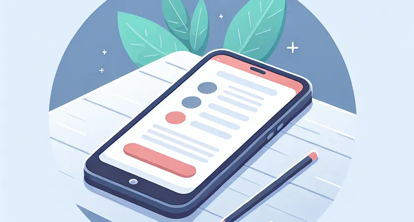 Un smartphone sur une table