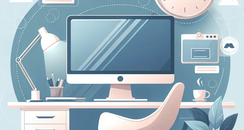 Un bureau moderne avec un ordinateur