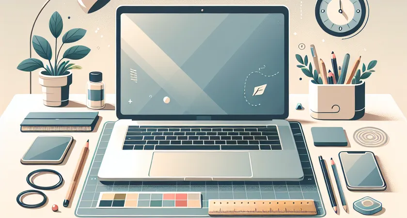 Un ordinateur portable sur un bureau