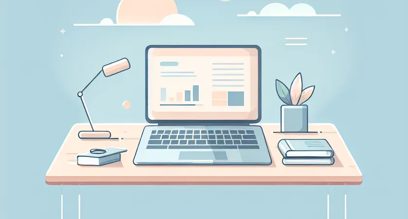 Un ordinateur portable sur un bureau