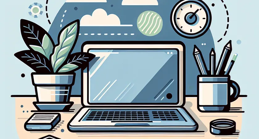 Un ordinateur portable sur un bureau