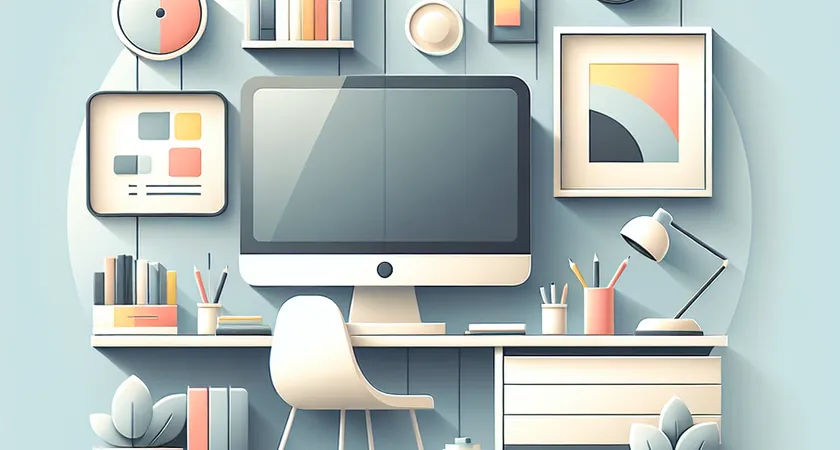 Un bureau moderne avec un ordinateur