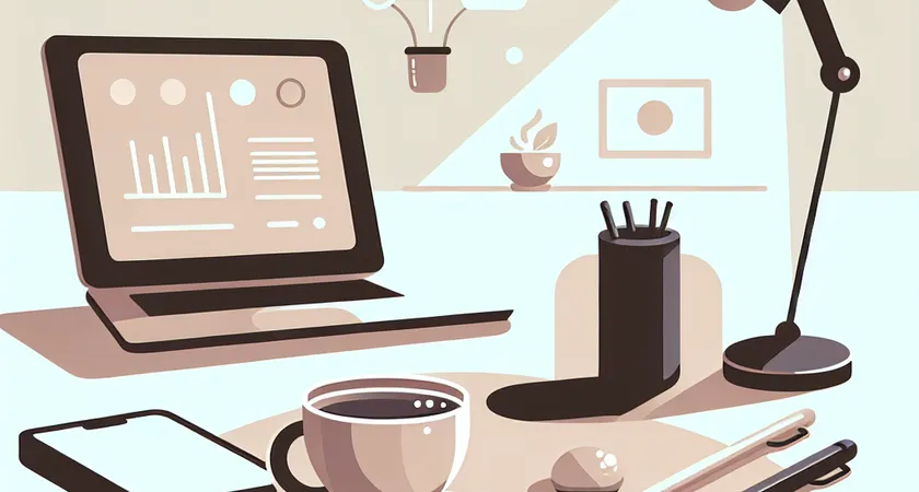 Un café sur un bureau