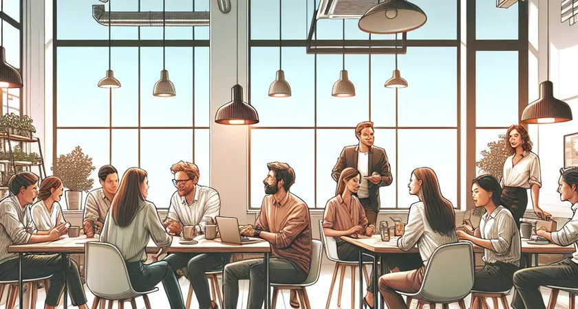 Des personnes en réunion dans un espace de coworking