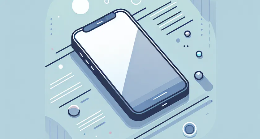 Un smartphone sur une table