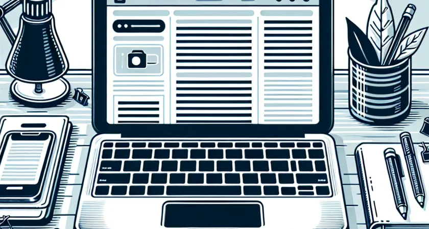 Un ordinateur portable sur un bureau