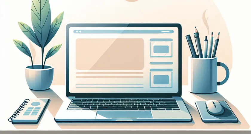 Un ordinateur portable sur un bureau