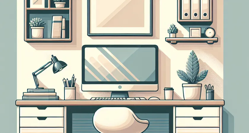 Un bureau moderne avec un ordinateur