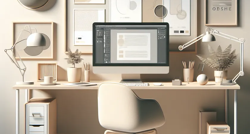 Un bureau moderne avec un ordinateur