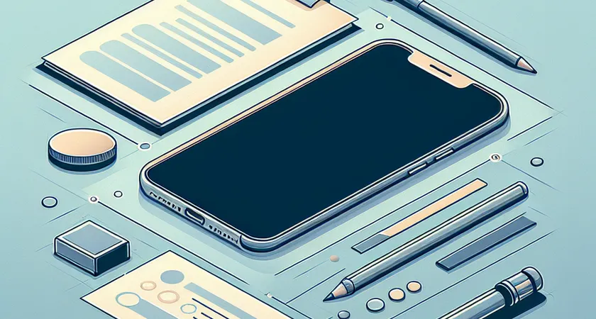 Un smartphone sur une table