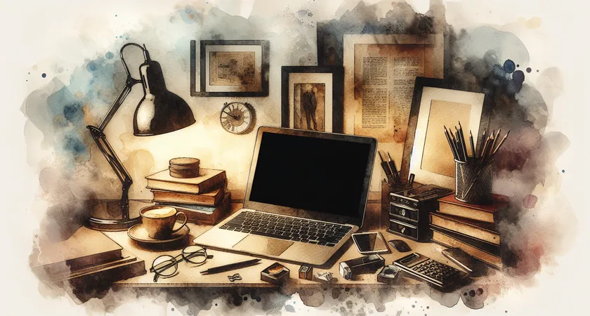 Un ordinateur portable sur un bureau