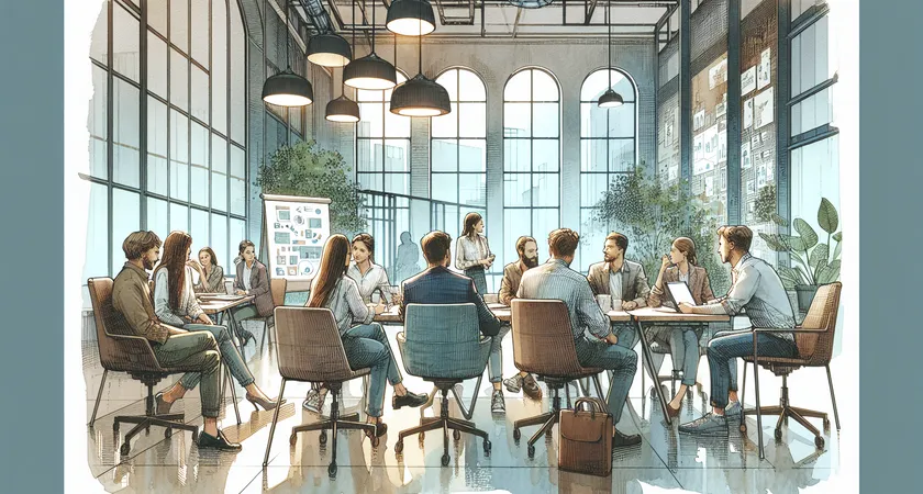 Des personnes en réunion dans un espace de coworking