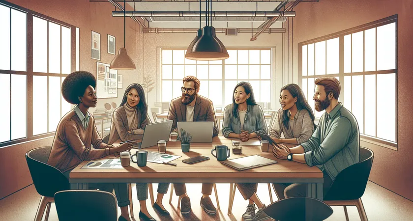 Des personnes en réunion dans un espace de coworking